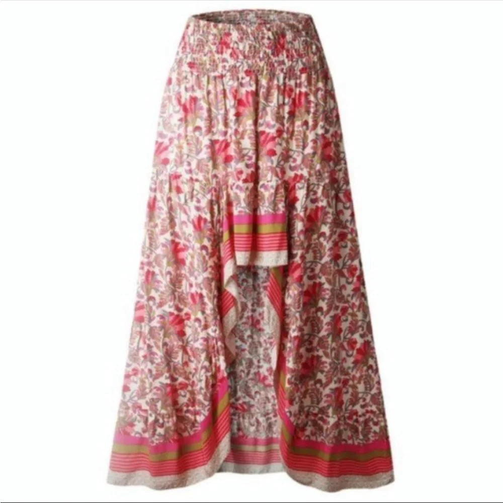 #70 SALE! New! Bohemain Floral High Low MIDI Maxi Skirt - Picture 5 of 6